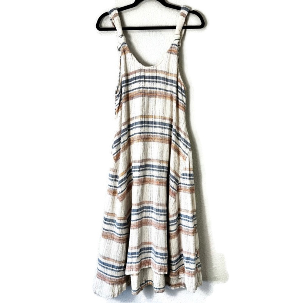 Free People Harper Striped Cotton Midi Dress Size Medium - Picture 3 of 8